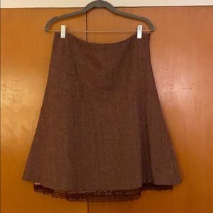 Vintage Style A Line Wool Skirt